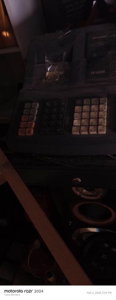Sharp XE-A22S Electronic Cash Register Key Opening Removable Coin Compartment