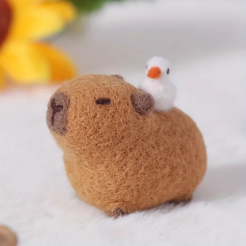 Capybara Wool Needle Felting Kit