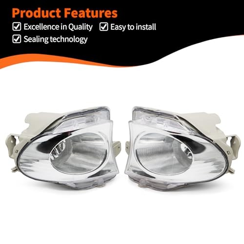 Fog Lights Assembly Compatible with ES350 2010 2011 2012 Pair Left & Right