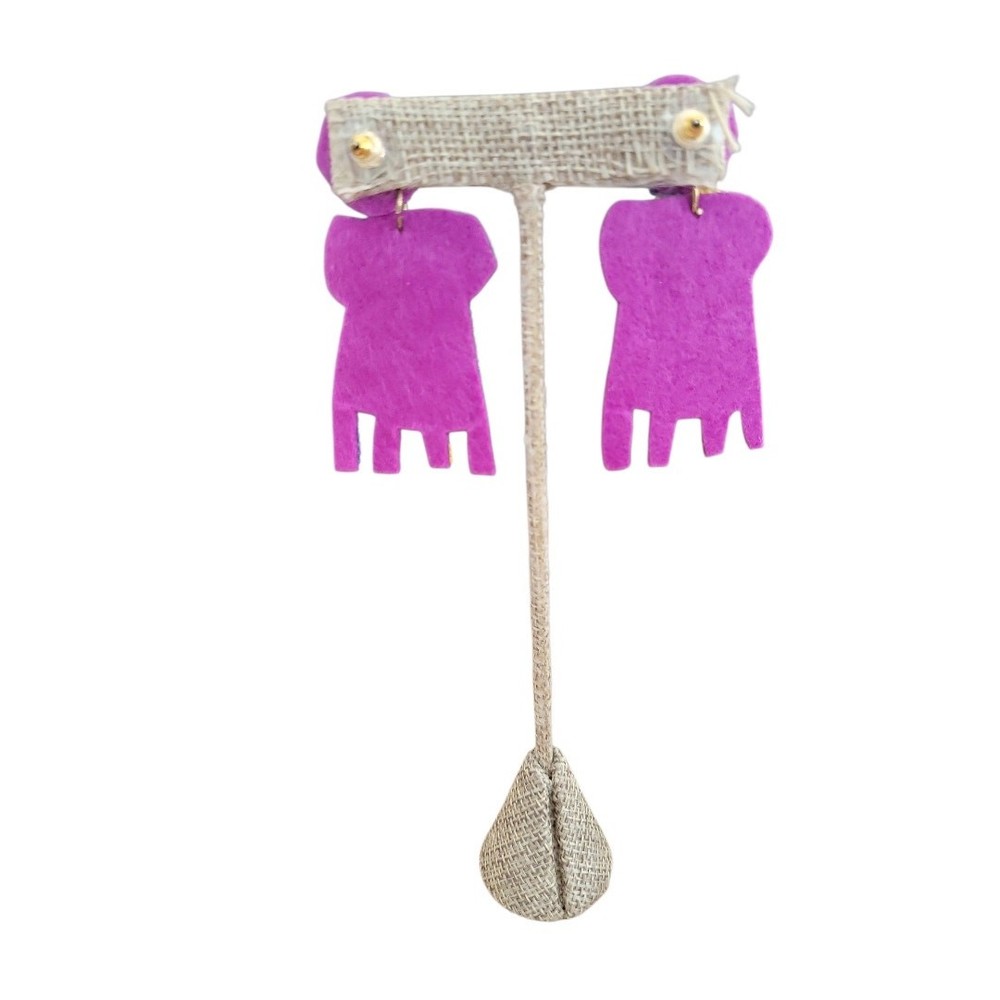 Mardi Gras Beaded Ladder Earrings