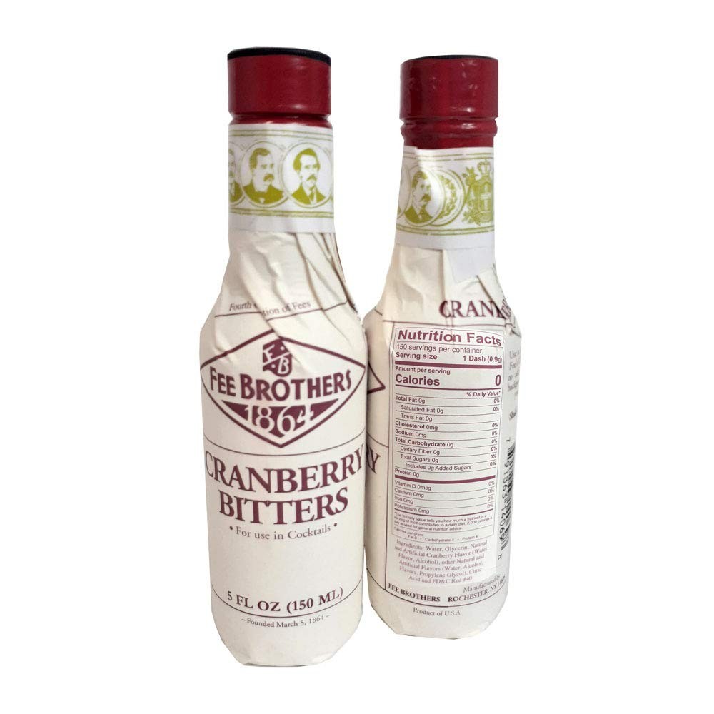 Fee Brothers Cranberry Cocktail Bitters 5 oz Bottles 2 Pack