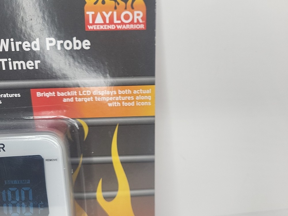 Taylor Digital Wired Probe Programmable Meat Thermometer with Timer Grilling