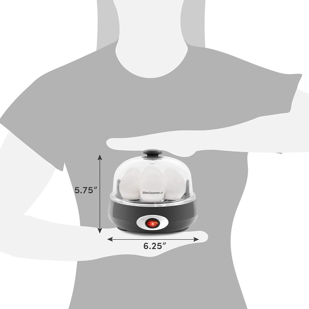 Automatic Egg Cooker for Perfect Boiled Eggs - 7-Egg Capacity, Timer & Buzzer