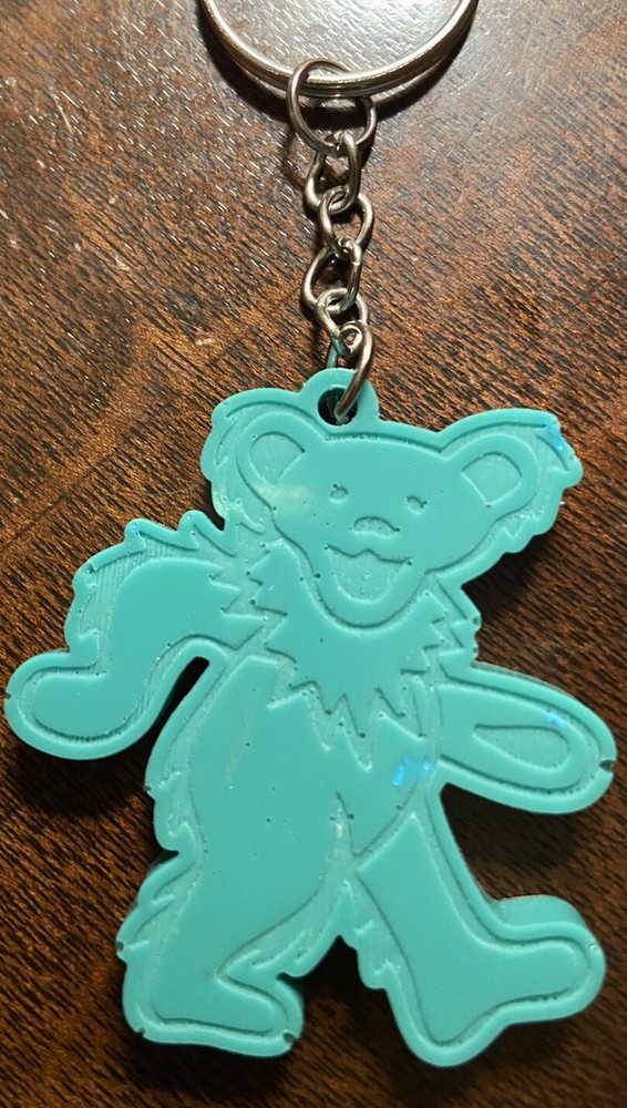 Grateful Dead Dancing Bear Epoxy Resin Keychain