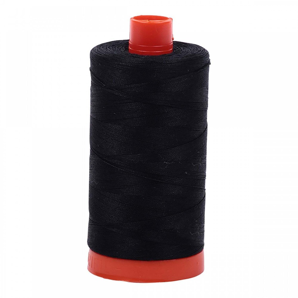 2692 Mako Cotton Thread Solid 50wt 1422yds Black