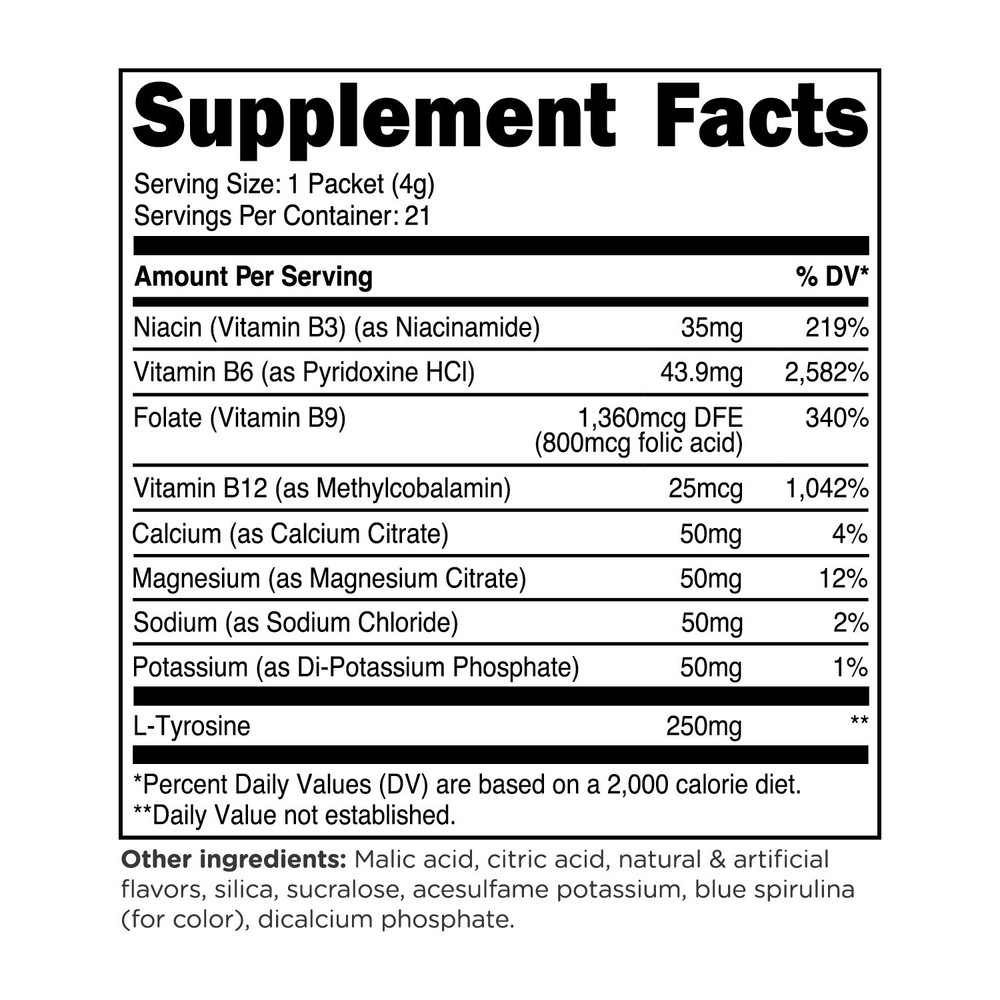 TransformHQ Hydration Electrolyte Drink Mix (Blue Raspberry) 21 Packets