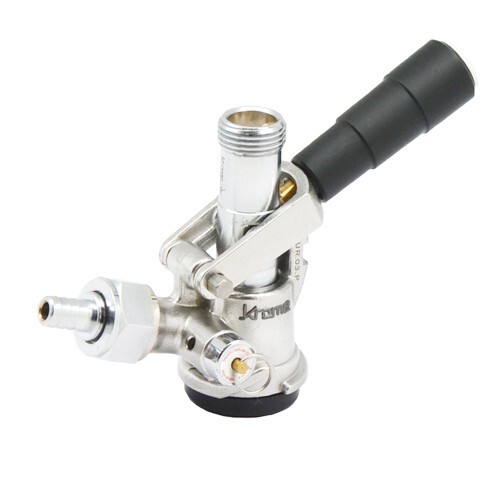 (2) New Krome Dispense C737 Keg Coupler D System Brass Body & Probe Pull Handle