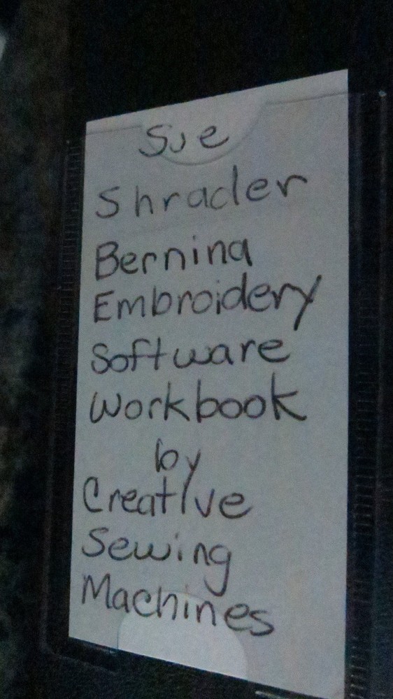 Workbook by Creative Sewing Sue Shrader Bernina Embroidery Software Version 3?