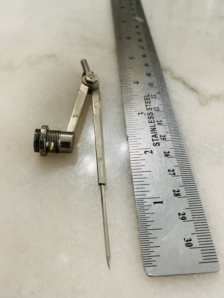 Drafting Compass And Geometry Rounder Vintage Used