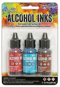 Ranger Tim Holtz Alcohol Ink Bundle - 11 Pc. Tropics Set - Beach Deco, Key...