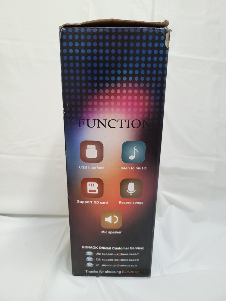 BONAOK Bluetooth Karaoke Wireless Microphone,3-in-1 Portable Handheld Speaker