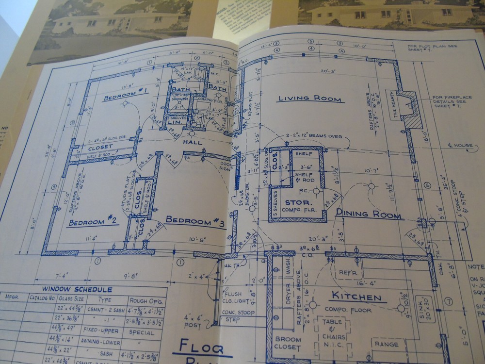MCM SMALL RANCH HOUSE PLANS, BLUEPRINTS, DRAWINGS, MATERIAL LIST AND MORE