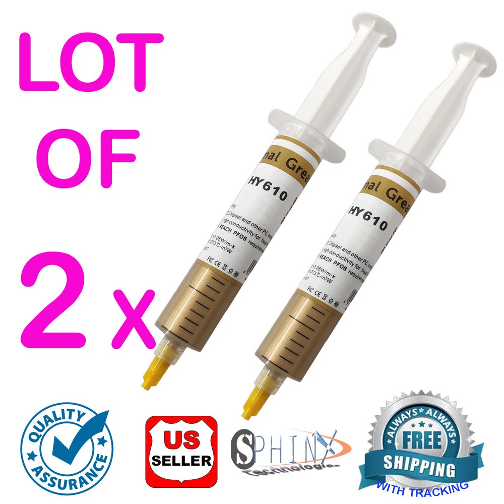 2x 30g H Perfomance Gold Syringe GPU CPU XBOX360 Heaksink Compound Thermal Paste