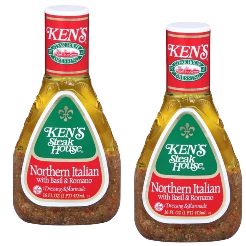 Ken's Italian Dressing with Basil & Romano Salad Dressing 2 Pack
