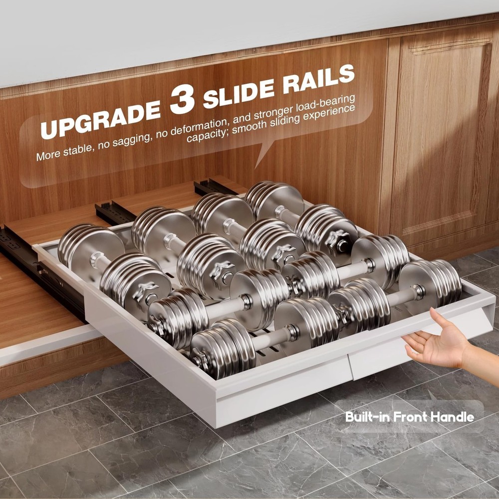 4 Pack Pull Out Cabinet Organizer Expandable Width (12"-20.8") & Depth (16.2"...