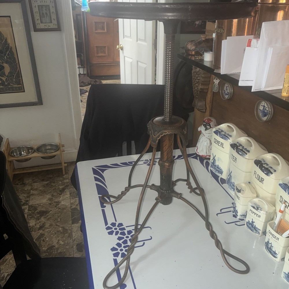 Antique Twisted Leg Piano Stool