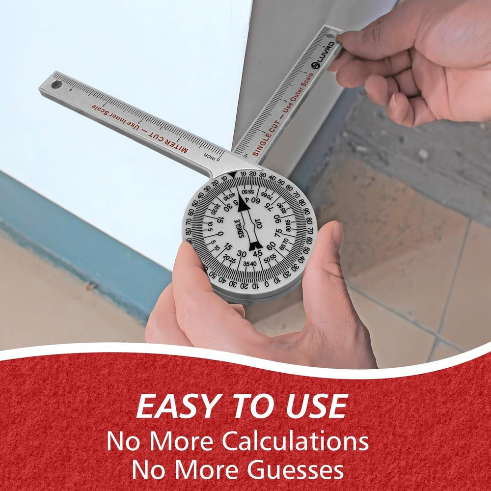 Miter Saw Protractor, Professional Miter Angle Finder for Woodworking Replace...