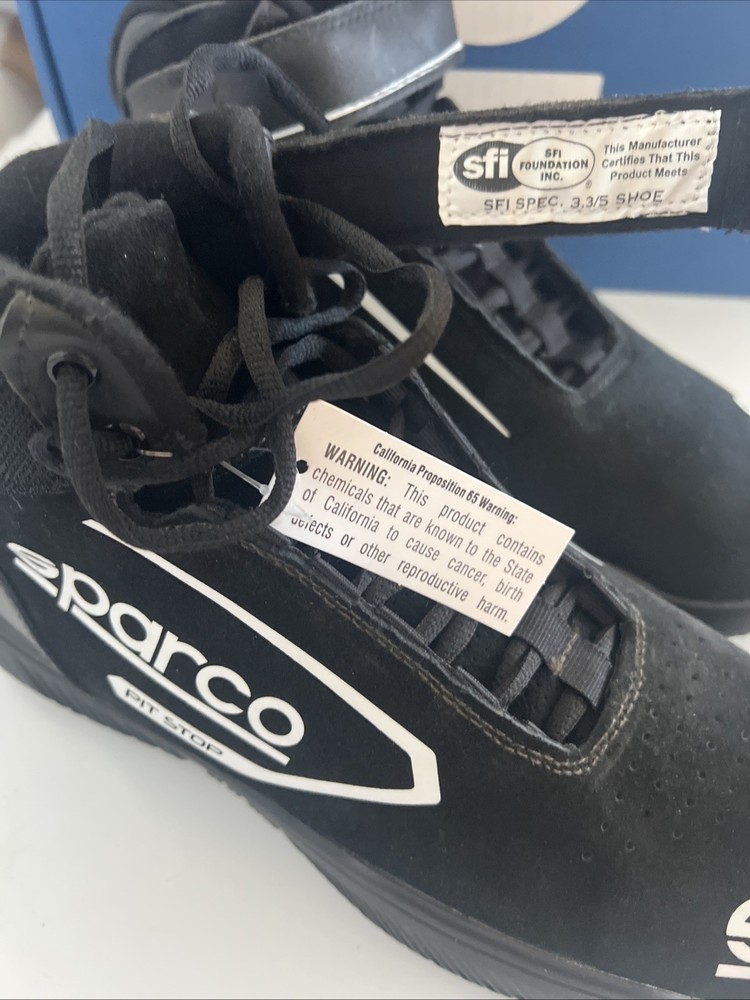 SPARCO Shoe Pit Stop 2 Size 10.5 Black, SFI