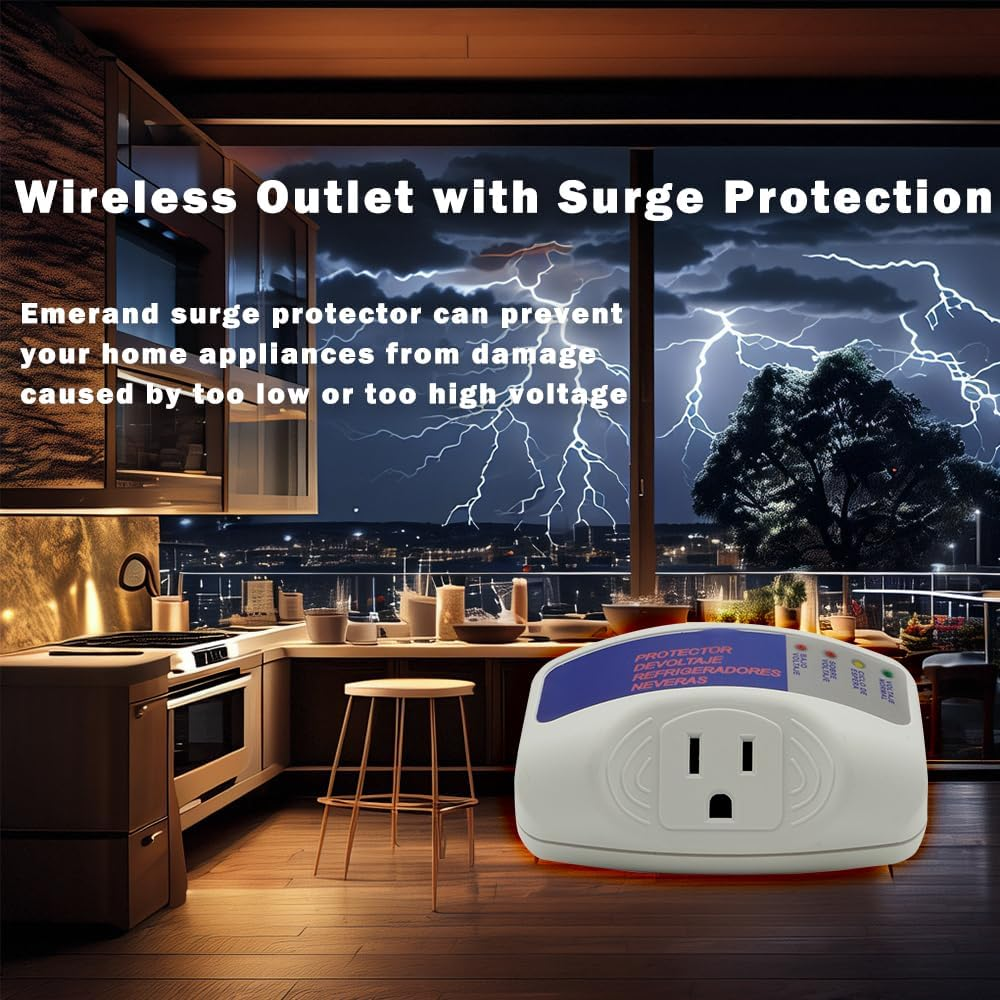 US Voltage Protector Surge Home Refrigerator Power Outlets Socket 120V