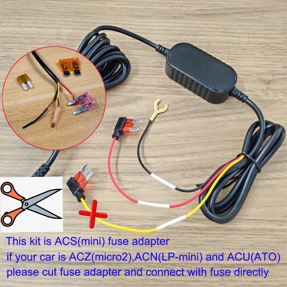Dashcam Hardwire Kit Mini USB Parking Mode 320cm