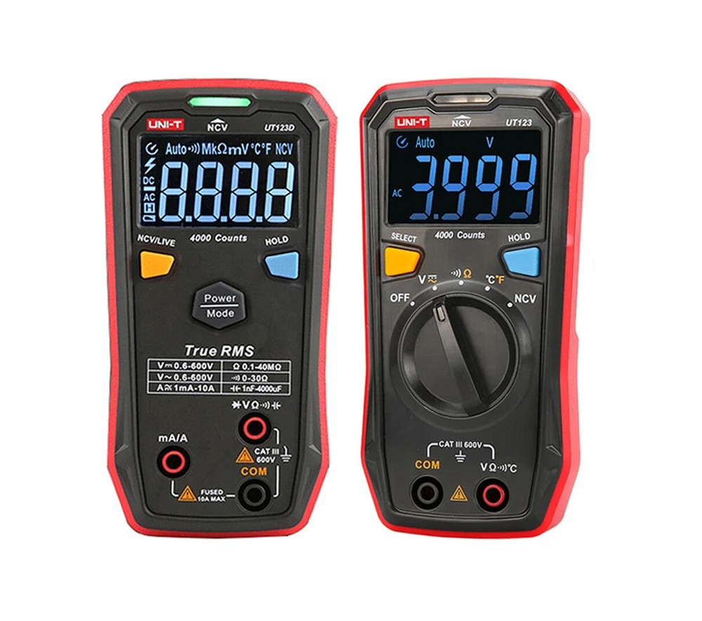 UNI-T UT123/UT123D Mini Digital Multimeter Auto Range Data hold AC DC Meter