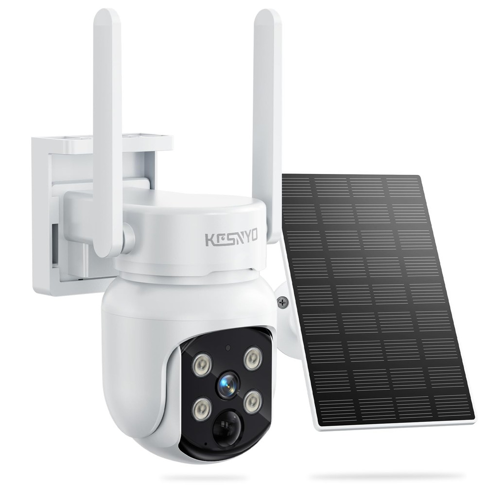 4MP Solar Security Camera, WiFi Camera for Home Security System, Battery Powe...