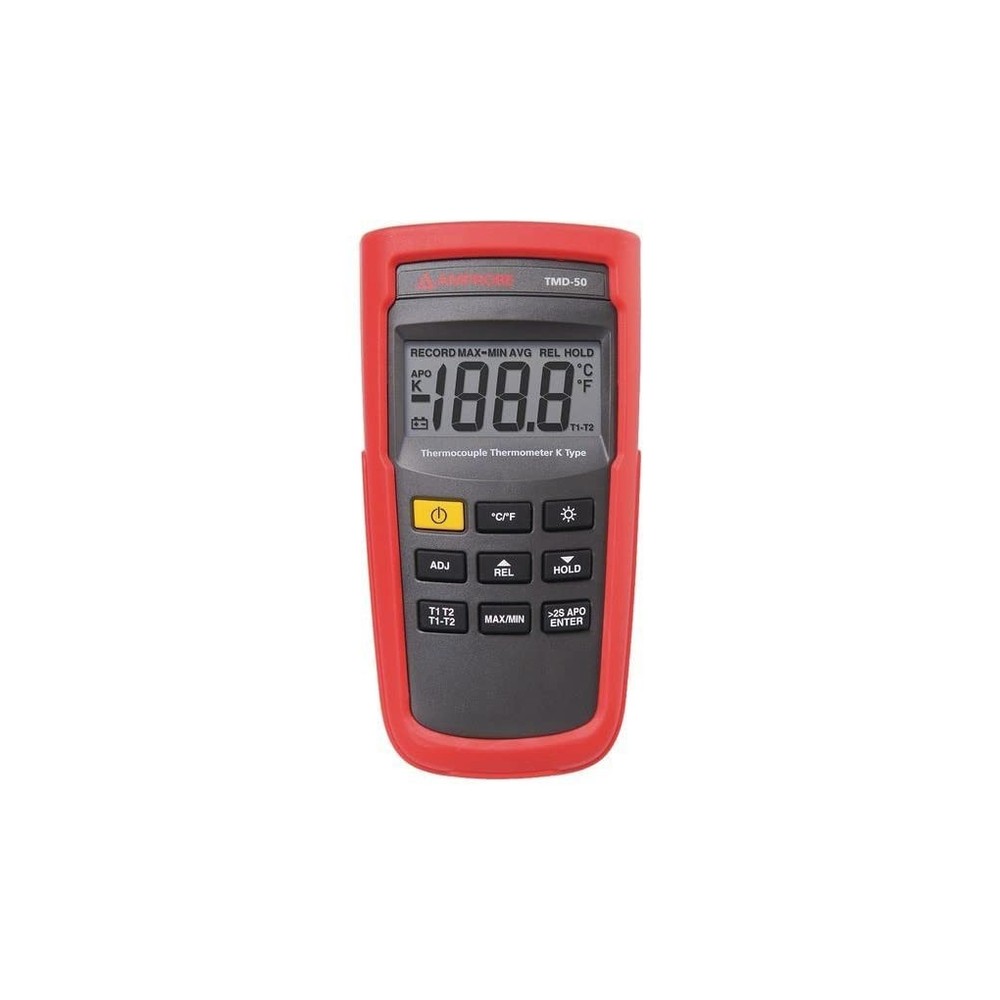 Dual K-Type Thermometer, Offset Mode, Backlit LCD, Battery Power