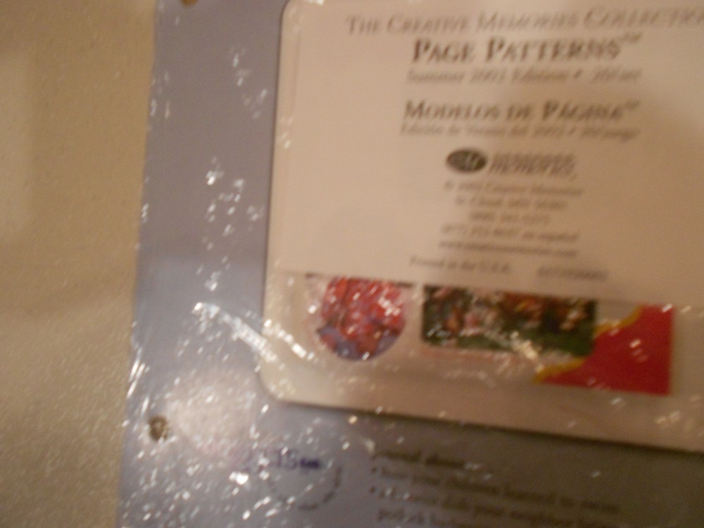 NIP CREATIVE MEMORIES PAGE PATTERNS SUMMER 2002 EDITION