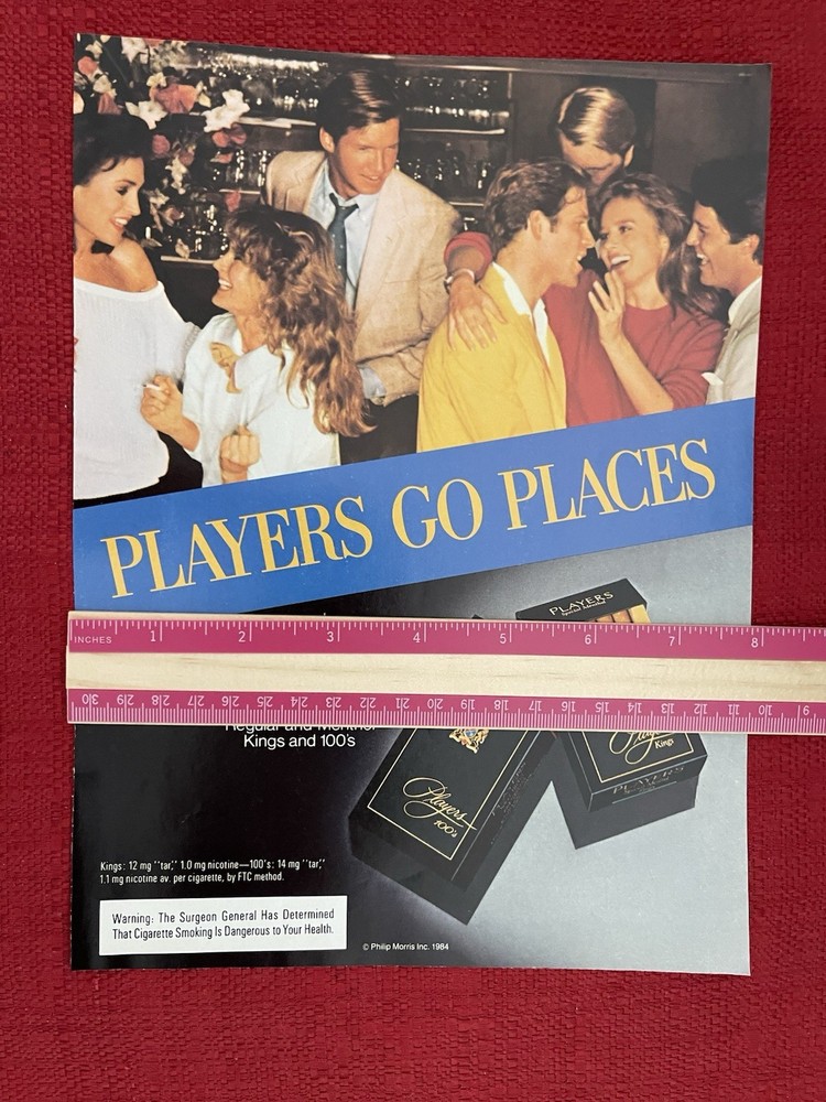 Vintage 1984 Player’s Cigarettes Select 100’s Print Ad