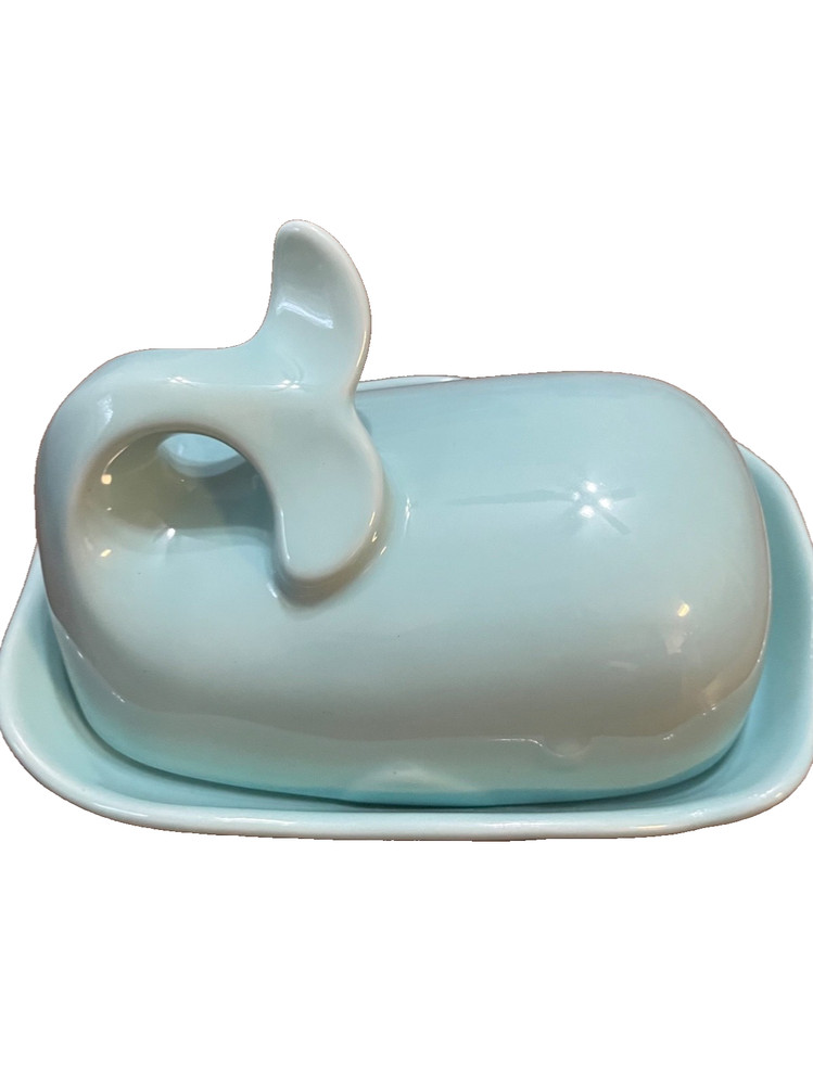 Whale Butter Dish Blue