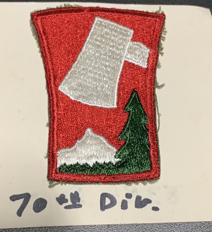 U S Army 70th Division Patch