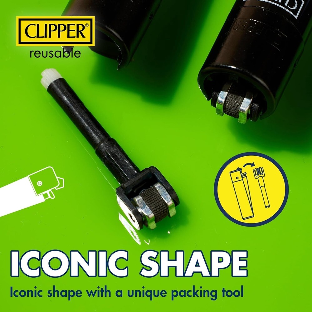 Clipper Zig-Zag Lighters – 4-Pack | Refillable, Durable & Wind-Resistant