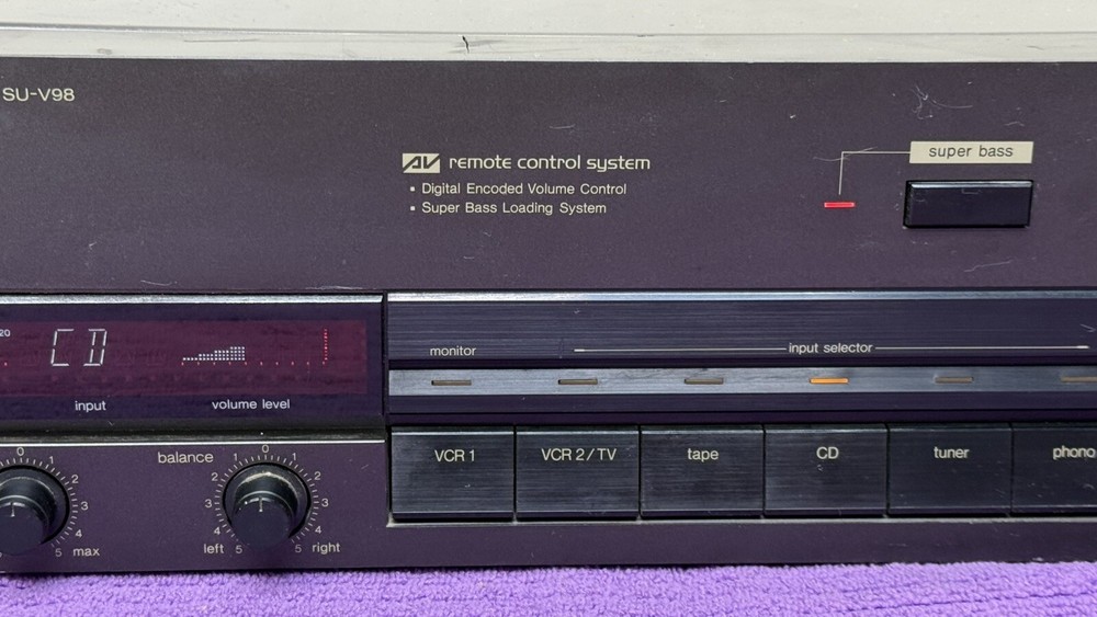 Vintage Technics SU-V98 Class-A Integrated Amplifier No Sound On Left Channel 🔥