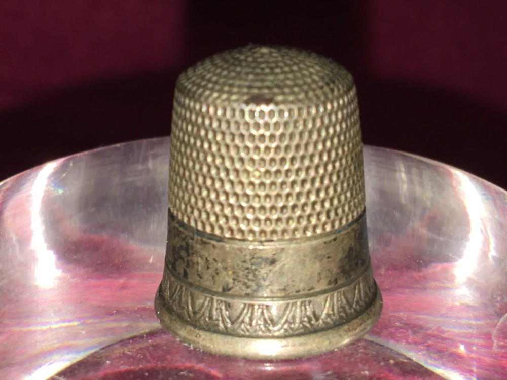 1900s Sterling Thimble # 9 USA Simons Bros