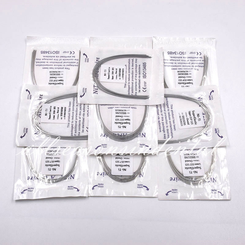 50 Pack Dental Super Elastic Niti Rectangular Arch Wire Ovoid Form Upper/Lower