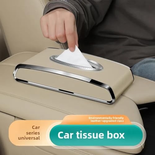 Leather Car Tissue Box for Car Interior, Multi-Function Tissue Black Hanging