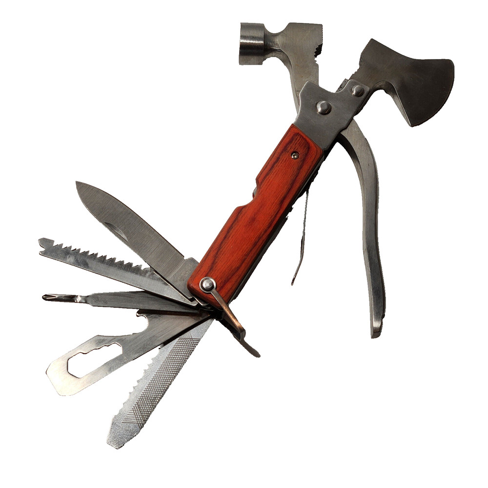 Multi Function Tool Outdoor Camping Emergency Survival Axe Hatchet Hammer Plier