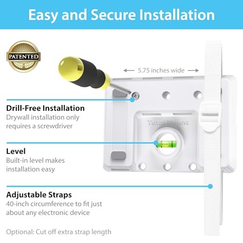 Universal Mount for Electronics – Adjustable Strap Wall Mount for Your