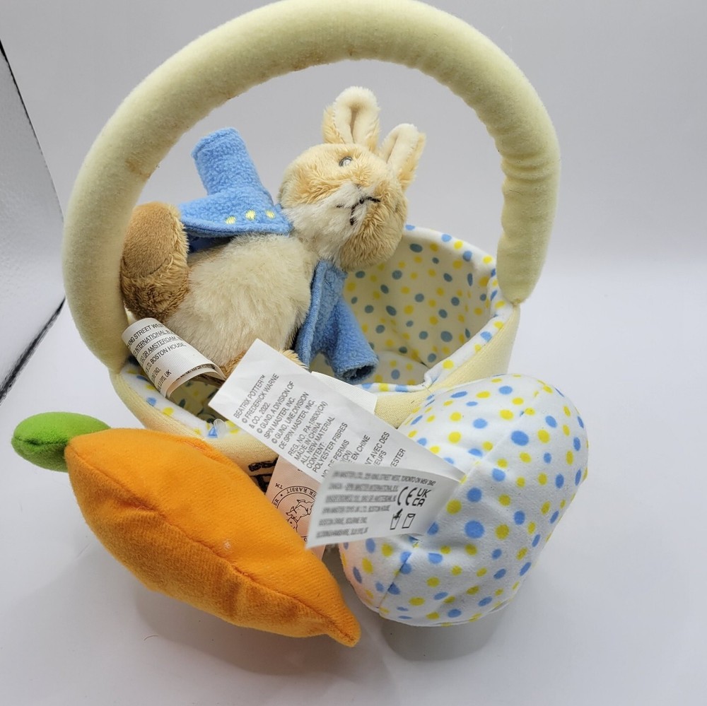 Beatrix Potter Peter Rabbit Plush Easter Basket 4-Piece Set NWOT