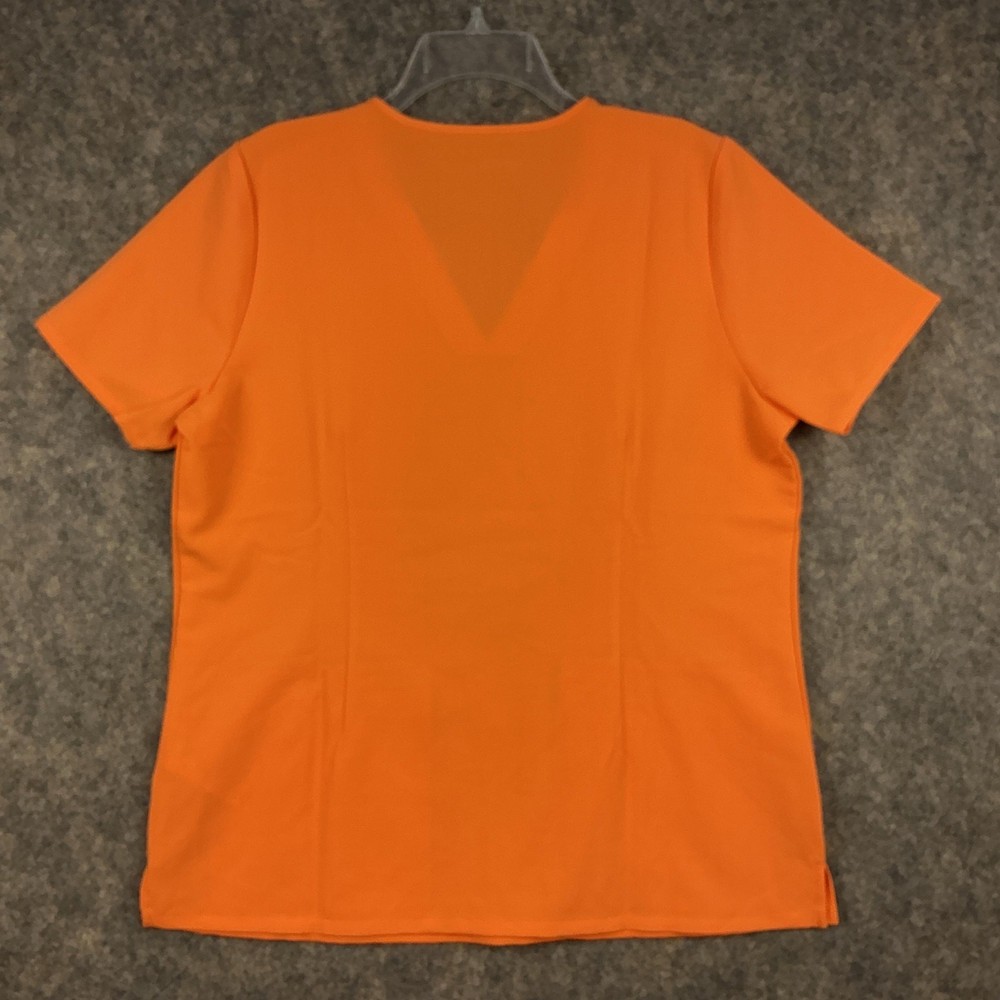 Figs Women’s Technical Collection Scrub Top Pale Orange Size Large EUC 794