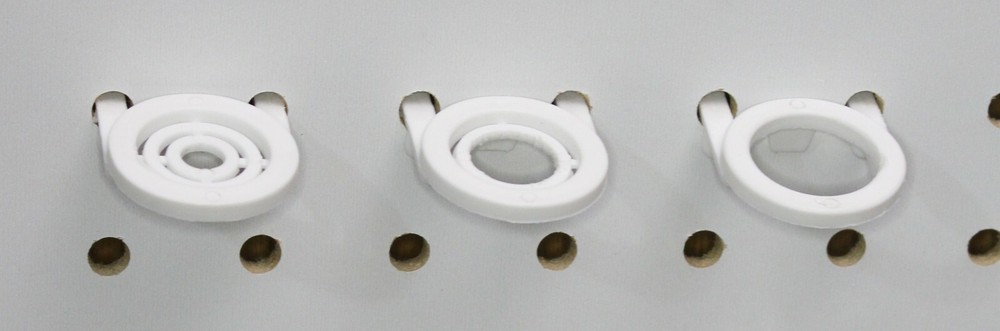 White Plastic Pegboard Multi-Purpose Tool Holder PEGBOARD NOT INCLUDED