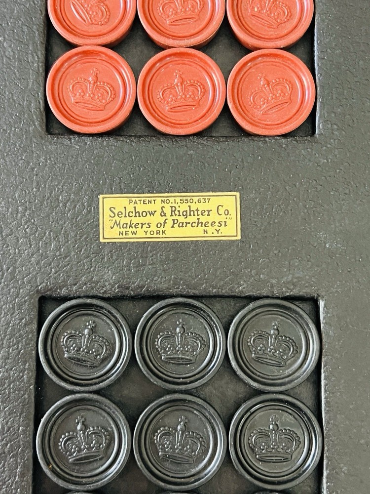 1930S Selchow & Righter Co. Snap Case Checkers Set