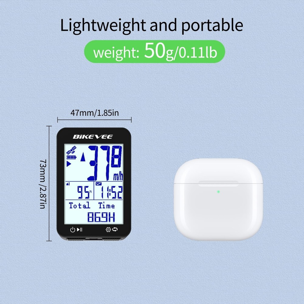 GPS Speedometer & Odometer - Wireless Bike Computer, Auto Start/Stop, Auto Ba...