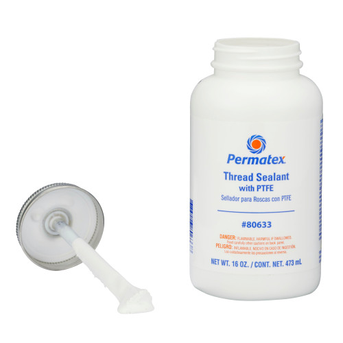 Permatex 80633 Thread Sealant With PTFE, 16 OZ