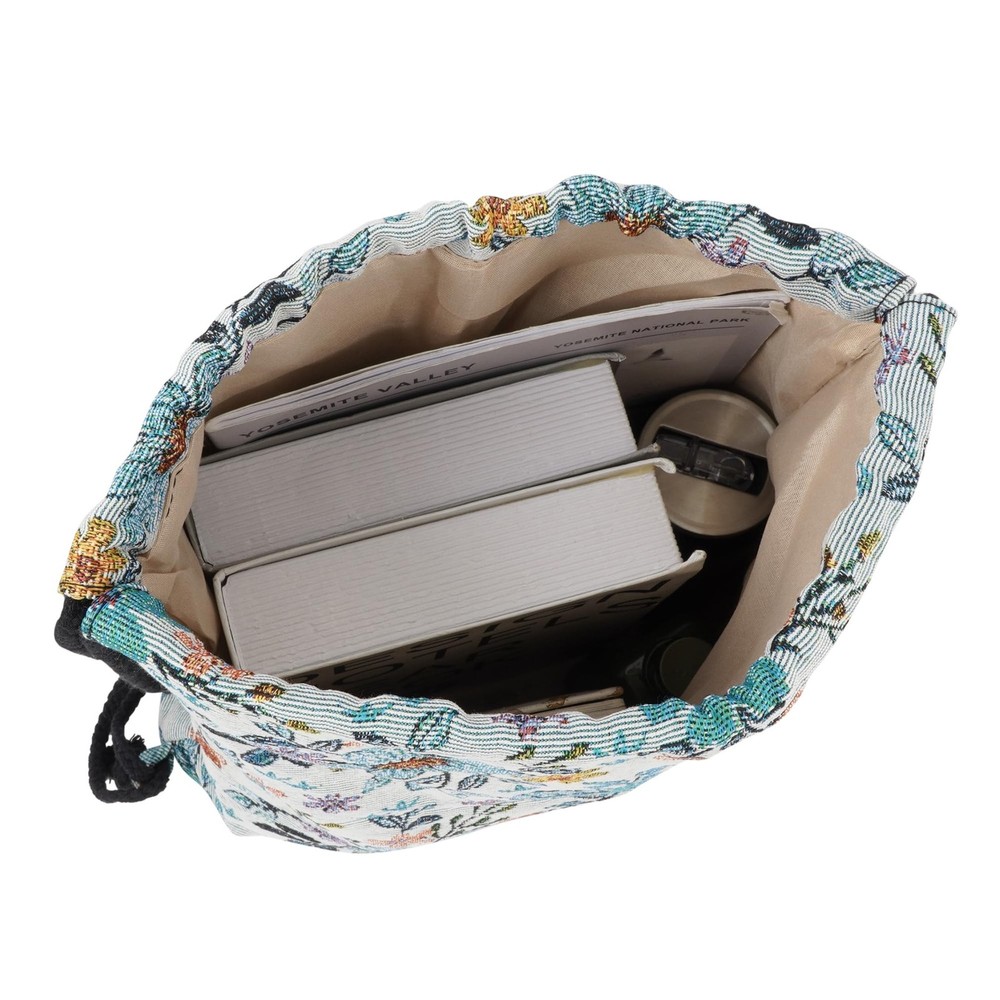Van Caro Bohemian Drawstring Backpack Light Cinch Bag Gym Sack String Bag
