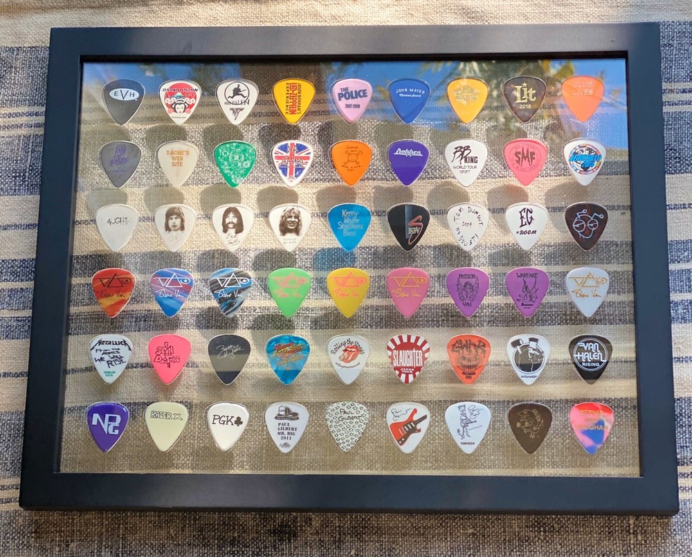 11" x 14" Clear Guitar Pick Display INSERT 54 Picks- NO FRAME, INSERT ONLY