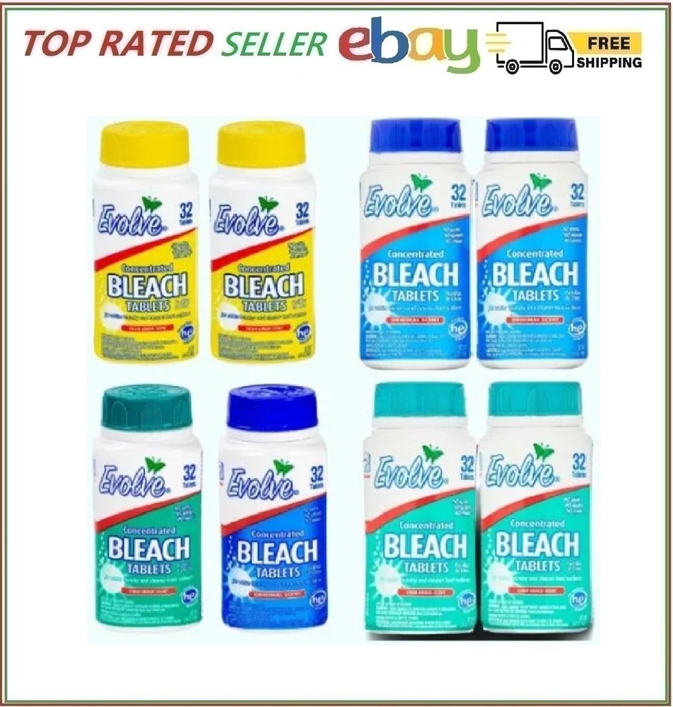 Evolve Ultra Concentrated Bleach Tablets, (Choose Your Scent & Pack)