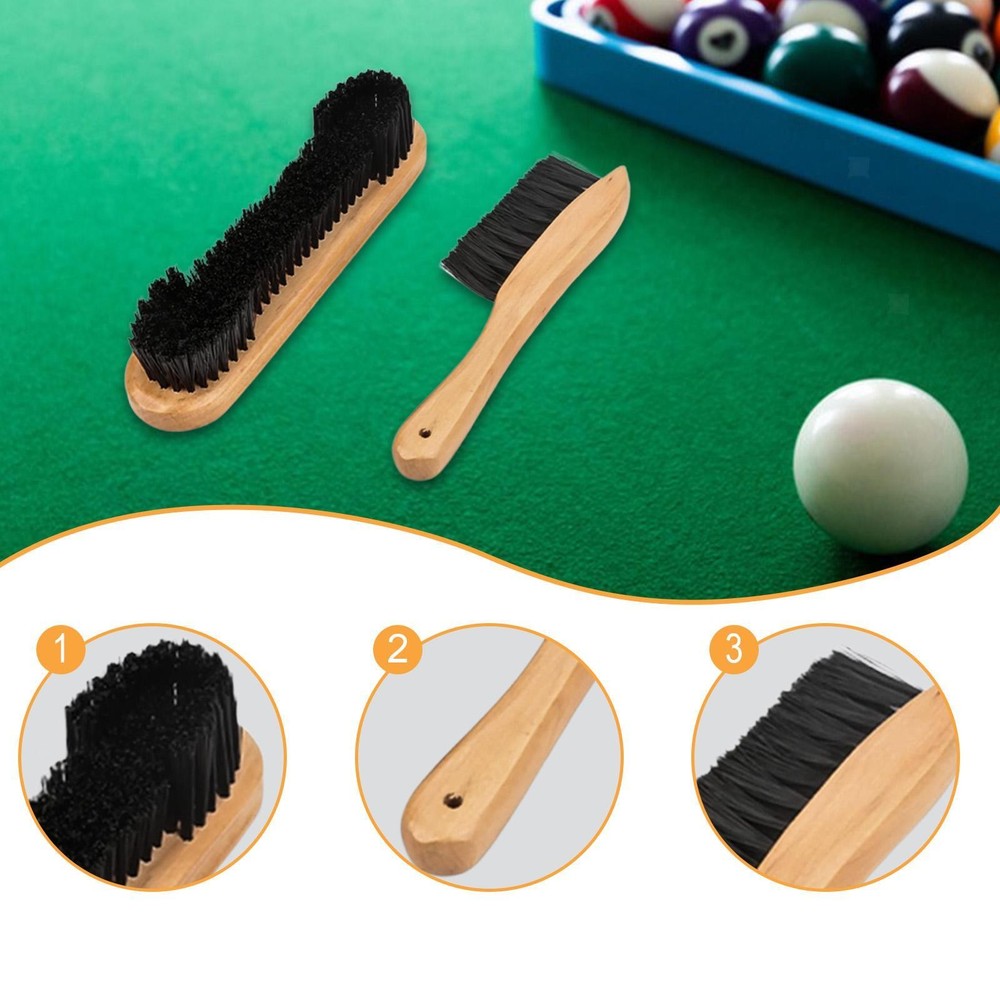 2Pcs Pool Table Brush Set Pool Table Accessories Cleaning Tools