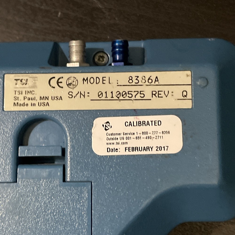 TSI VelociCALC Plus 8386A Multi-Parameter Temperature Velocity Meter Working