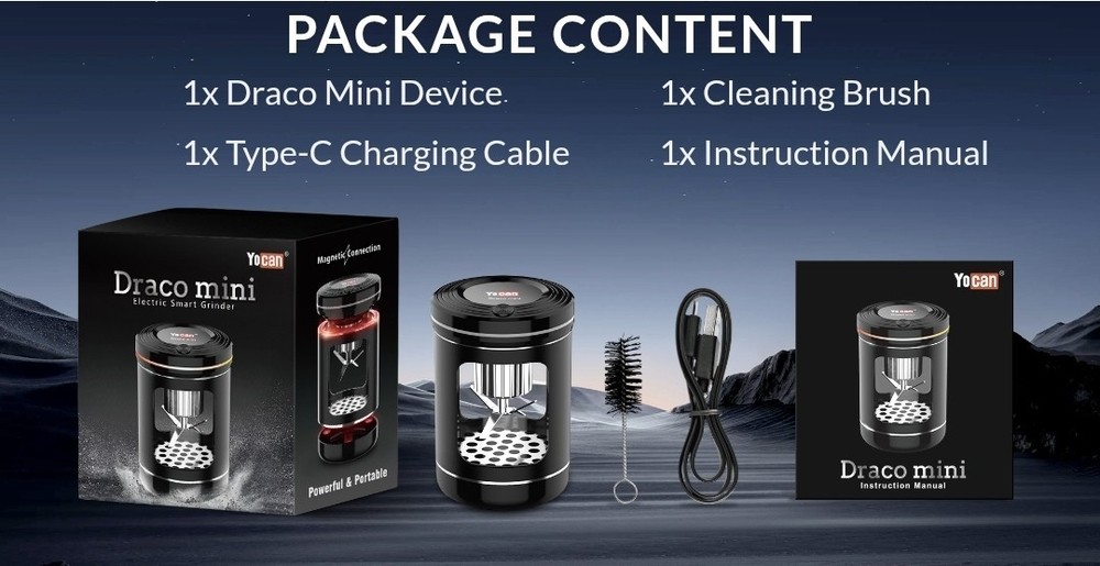 Draco Electric Mini Smart Grinder | Silver